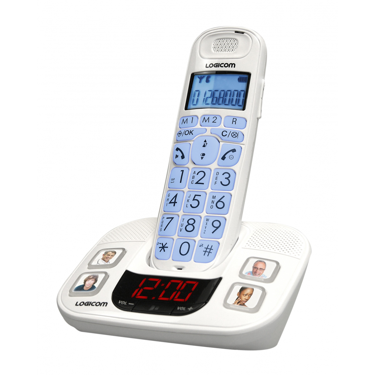 téléphone filaire avec répondeur et téléphone fixe sans fil DECT