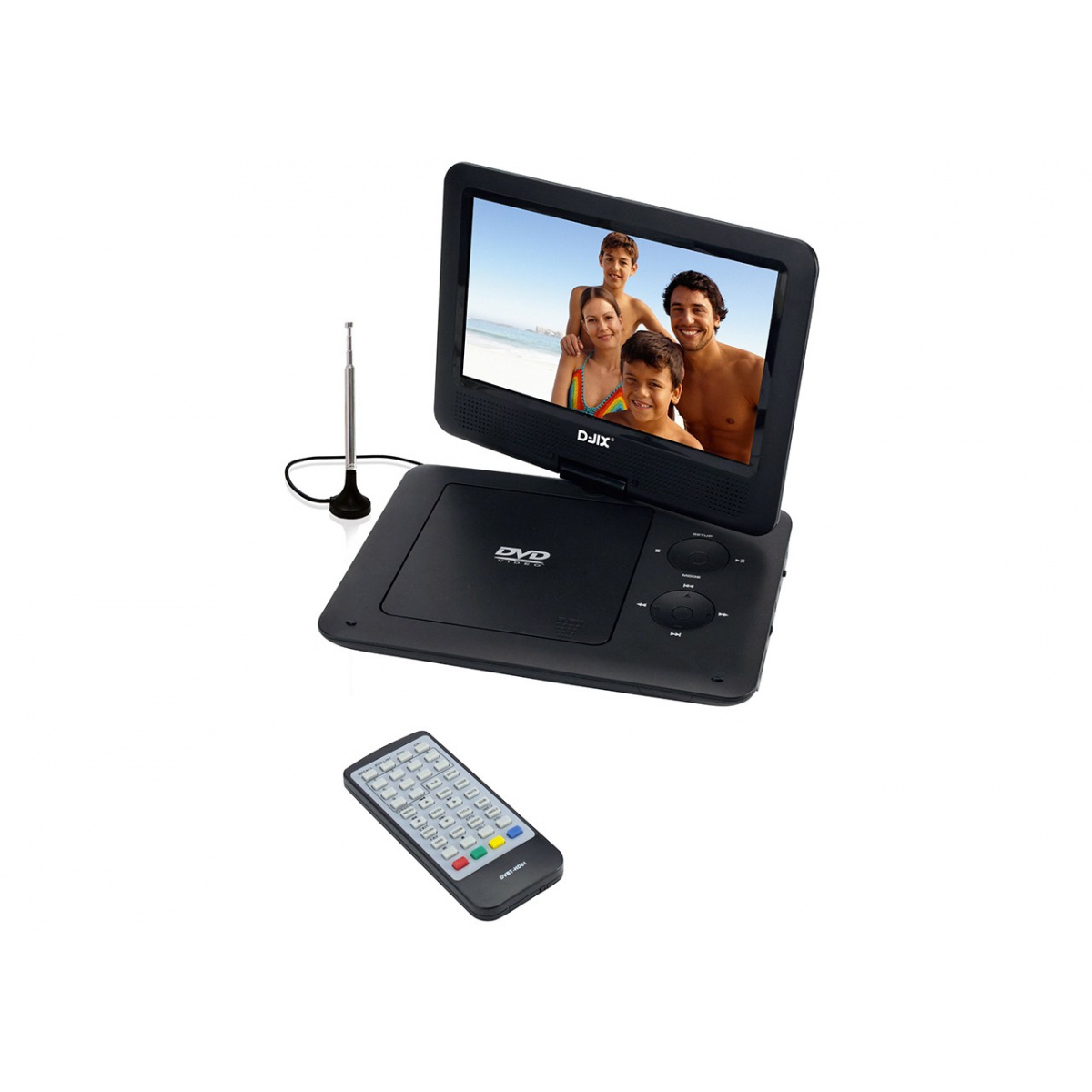 Lecteur DVD Portable de 9,8 Pouces avec écran pivotant, Moniteur LCD 16: 9  Mobile Récepteur TV FM Compatible AV/USB/SD/MS/MMC, Décodeur Dolby DTS