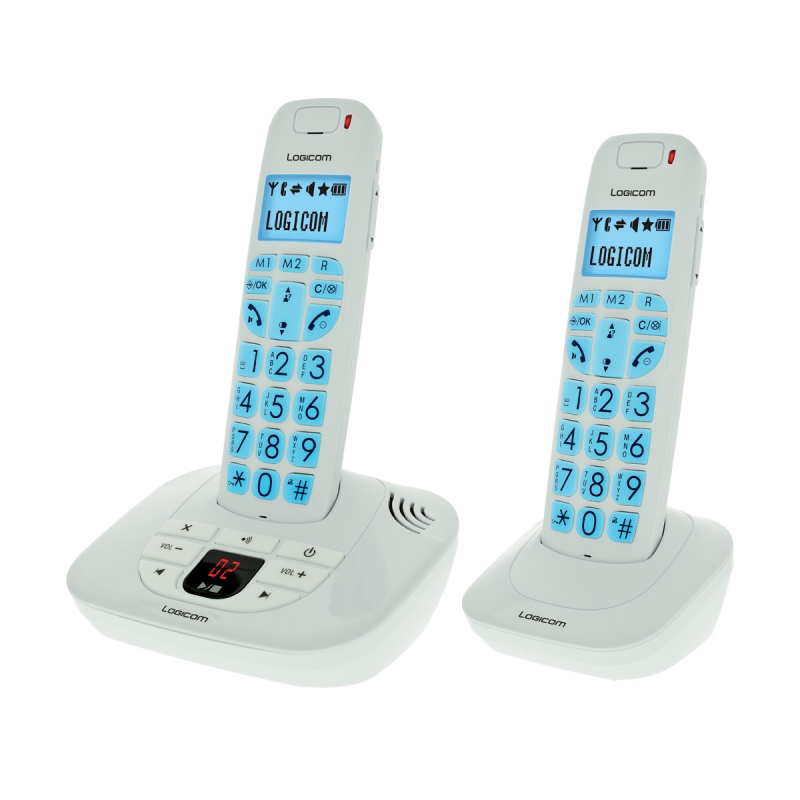 Logicom Manta 255t Duo Combiné Téléphone Fixe Compatible Box