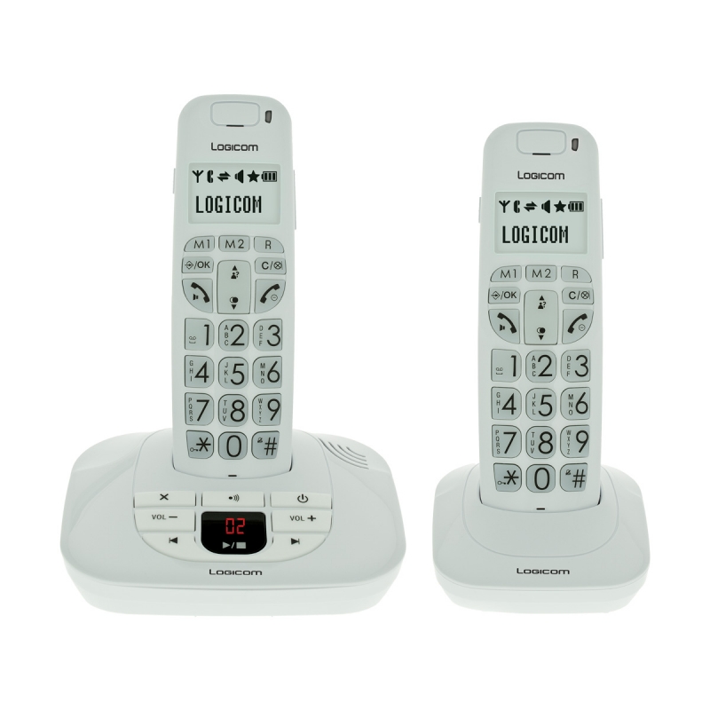 Logicom Manta 255t Duo Combiné Téléphone Fixe Compatible Box