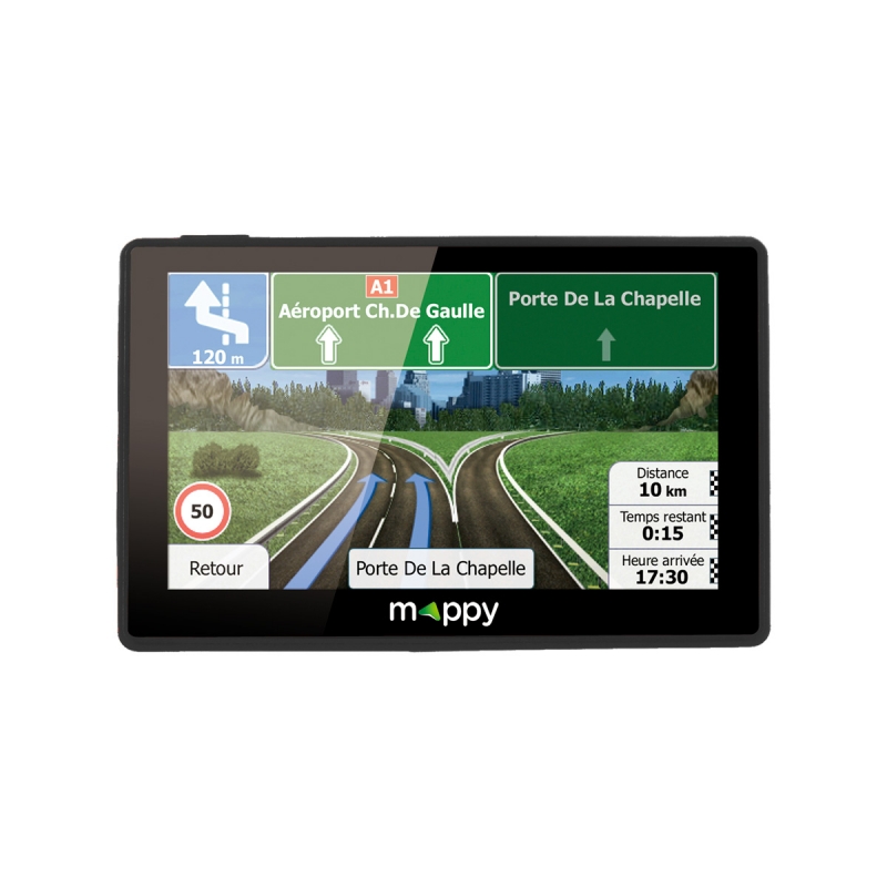Duragadget Housse de Transport 5 en EVA Noir résistant pour GPS Mappy ULTI S556 X565 X585 et ITI E438 