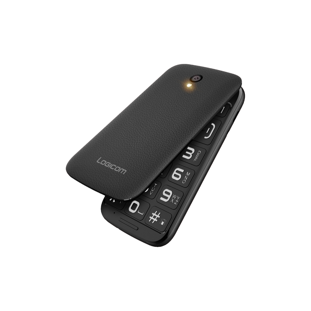 Logicom - Mobile à clapet double Sim avec bluetooth, écran 1,77’’, mémoire  32 Go, batterie de 800 mAh, autonomie jusqu’à 7 jours en veille, avec une