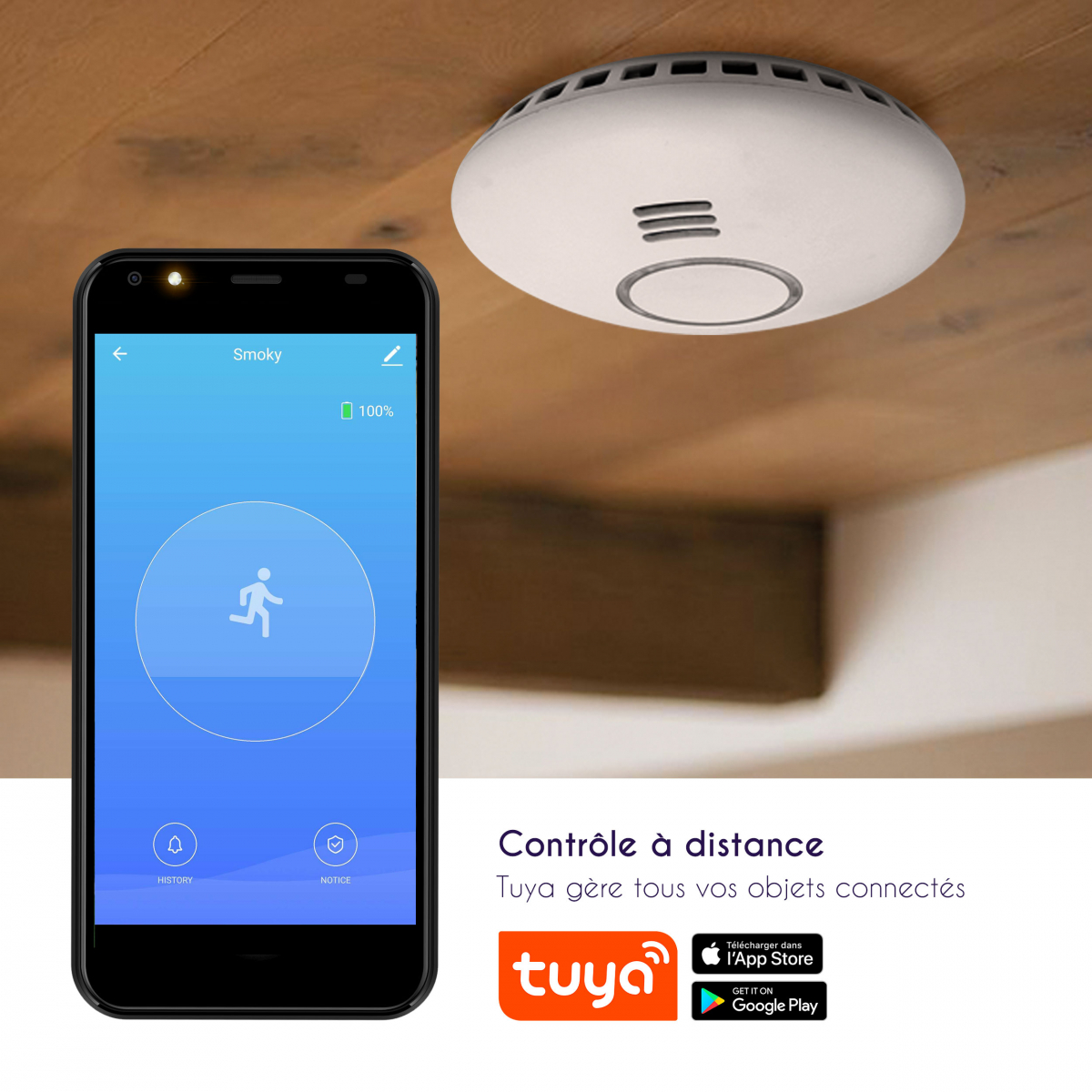 Logicom Home  Smoky intelligent connected smoke detector