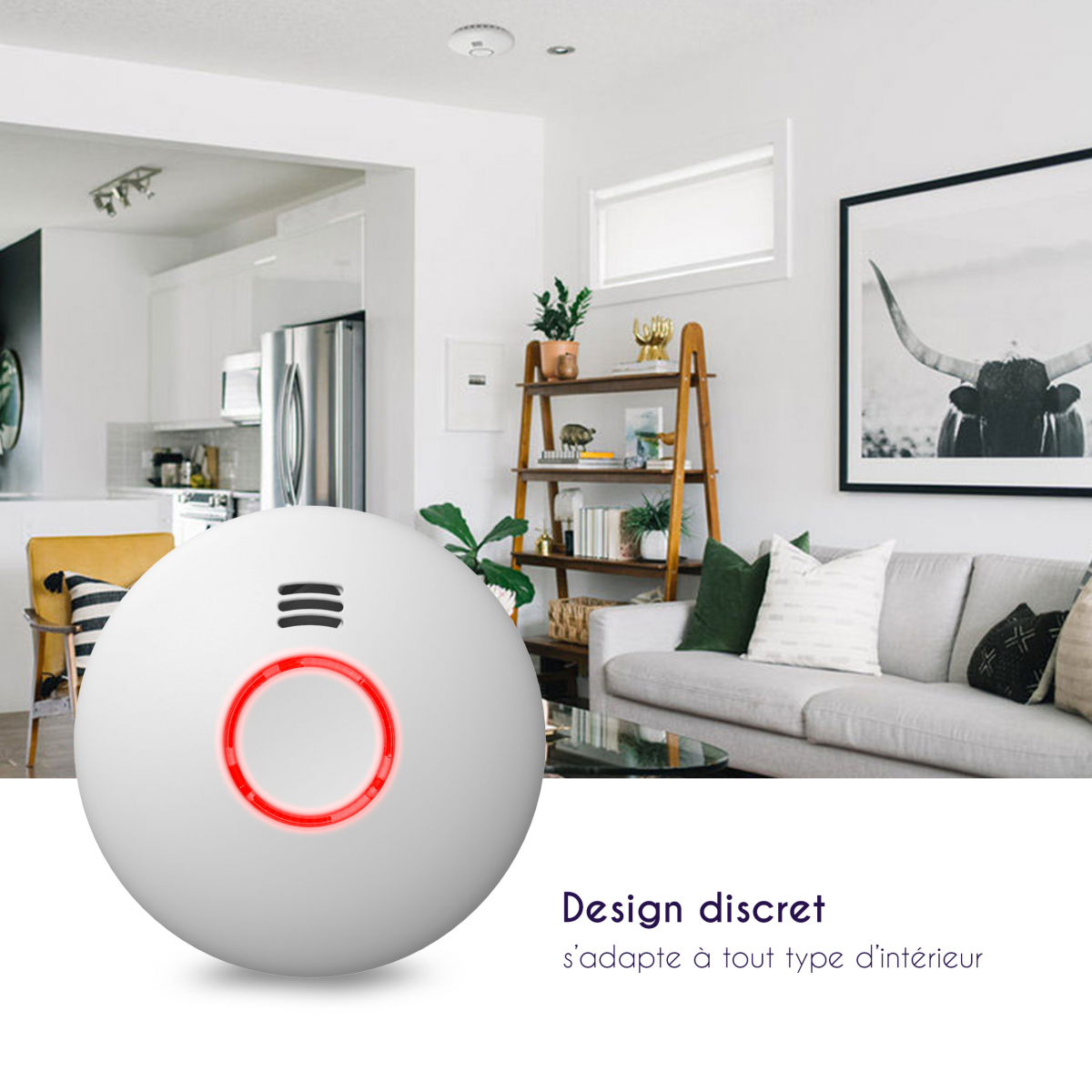 Logicom Home  Détecteur de fumée connecté intelligent Smoky