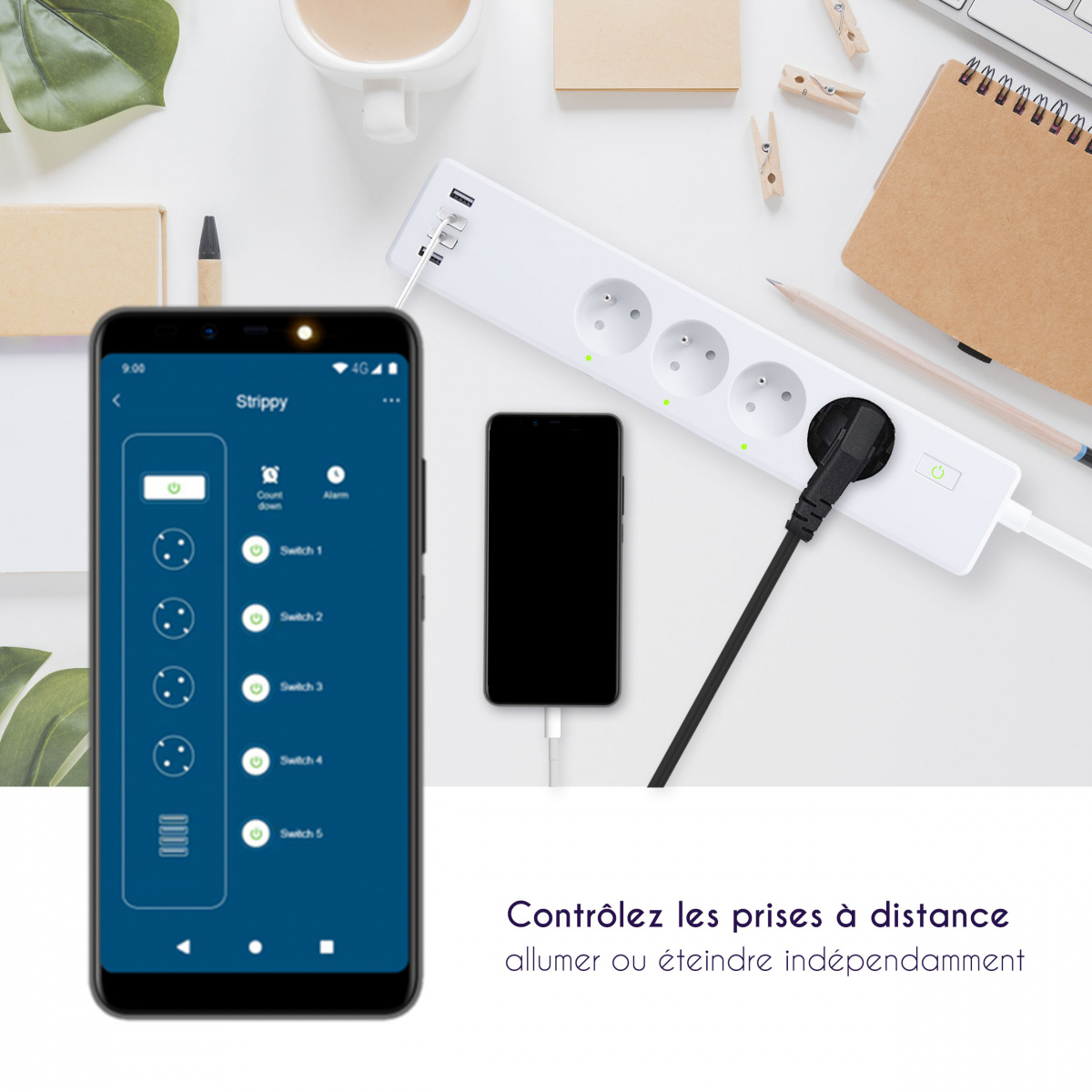 LOGICOM Prise connectée Wifi Pluggy pas cher 